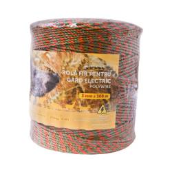 Rola fir portocalie cu verde, fi3, 3x0.2mm, 500m BK87624