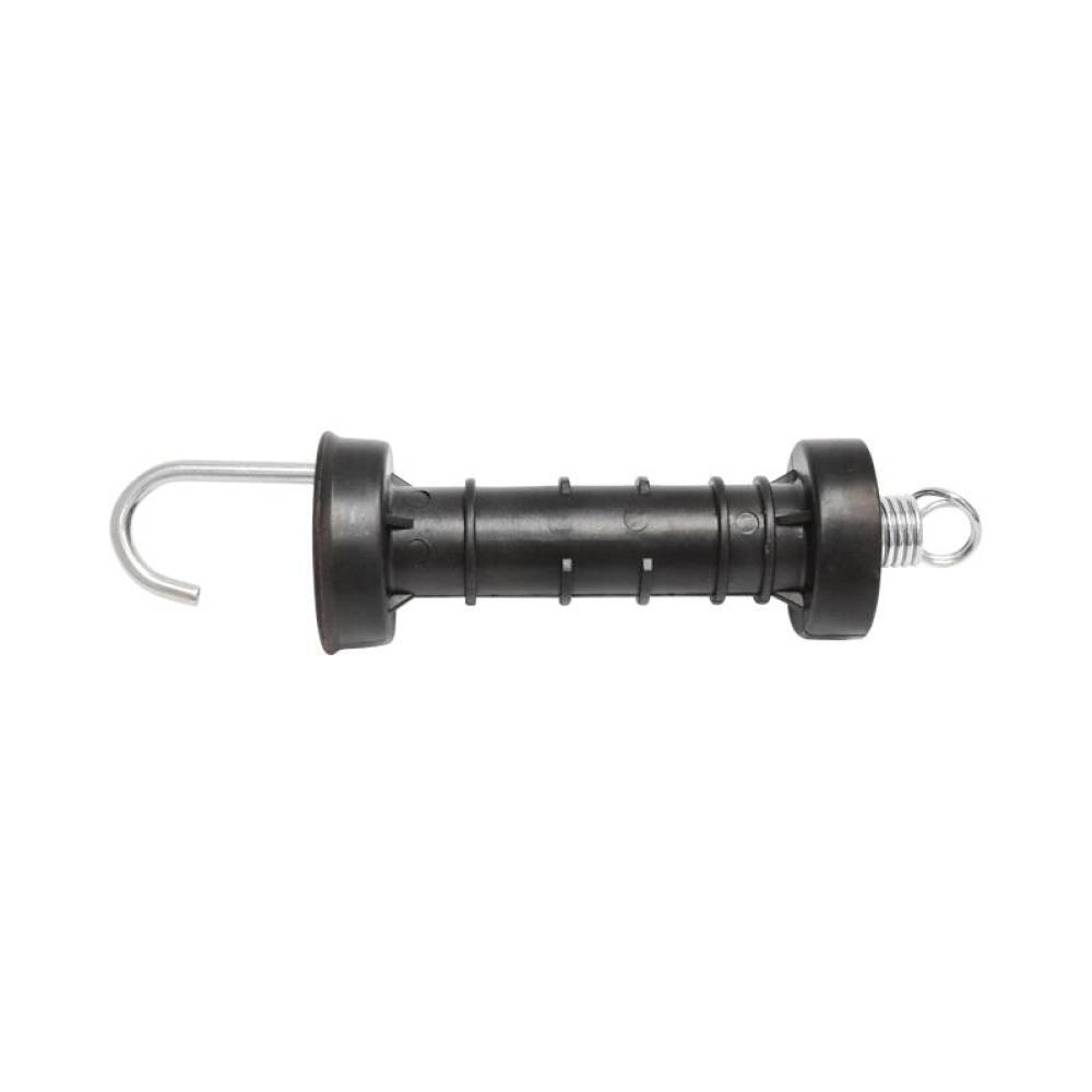 Maner poarta negru cu arc mare si carlig gard electric BK87670 Maner poarta negru cu arc mare si carlig gard electric BK87670