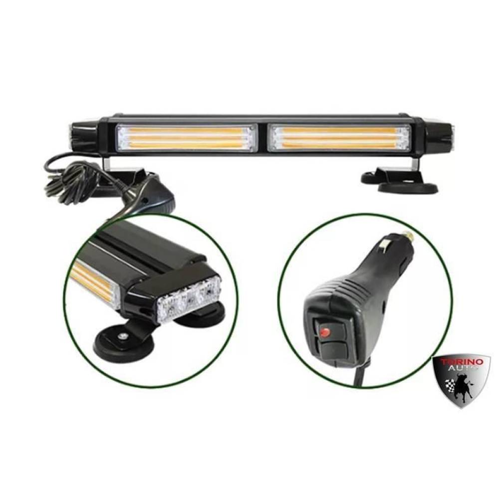 Girofar rampa transversal 37cm, cu magnet, 12V Black 813-2C4S