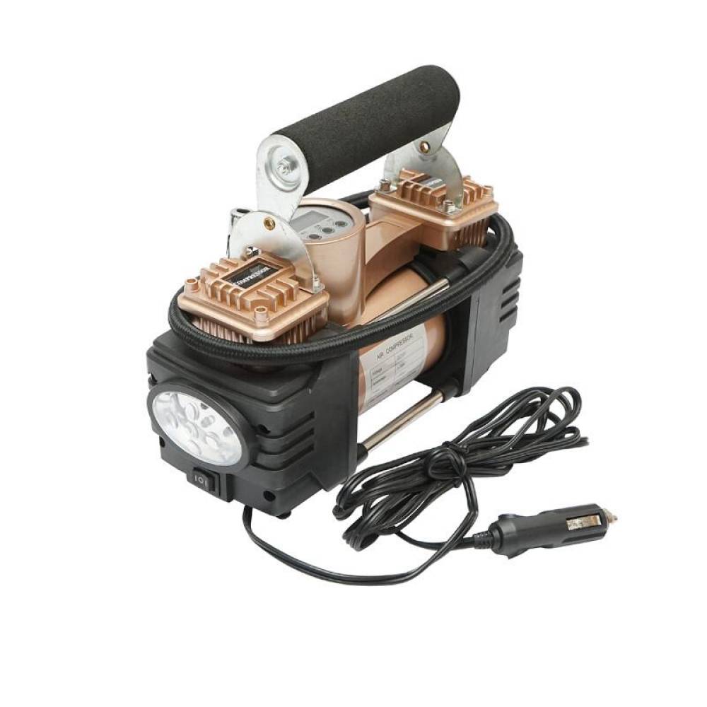 Trusa compresor auto, 2 cilindrii, cu 7 accesorii, 12V, 10bar, 45l/min, cu lanterna, BK79239 Trusa compresor auto, 2 cilindrii, cu 7 accesorii, 12V, 10bar, 45l/min, cu lanterna, BK79239