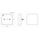 Lampa spate 99,6x93, 4 functii, iluminare numar, LED, cablu, FT-222T LED Fristom