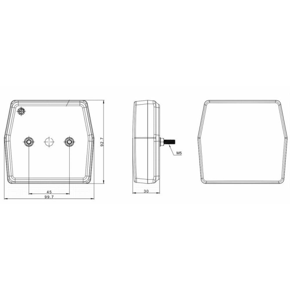Lampa ceata cu 12 Leduri, 12V, prindere 2 suruburi, FT-223 Fristom