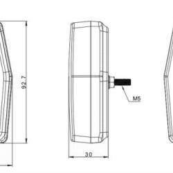 Lampa ceata cu 12 Leduri, 12V, prindere 2 suruburi, FT-223 Fristom