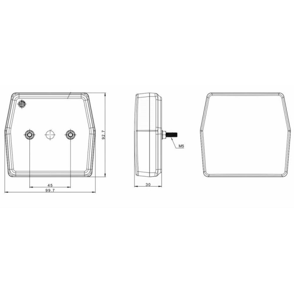 Lampa mers inapoi, 2 suruburi, LED, FT-224 Fristom