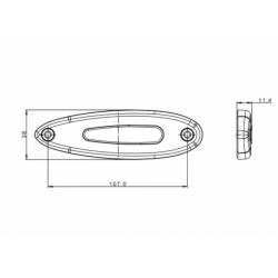 Lampa gabarit 107x38 LED, galbena, FT-076 Z Fristom