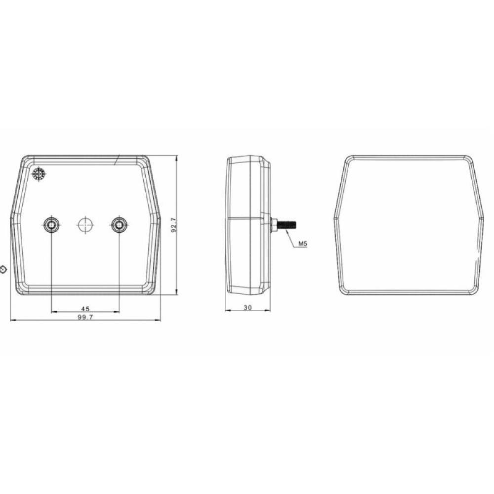 Lampa semnalizare cu pozitie, cu LED, 99.6x93, mufa  FT-225 Bajonet Fristom