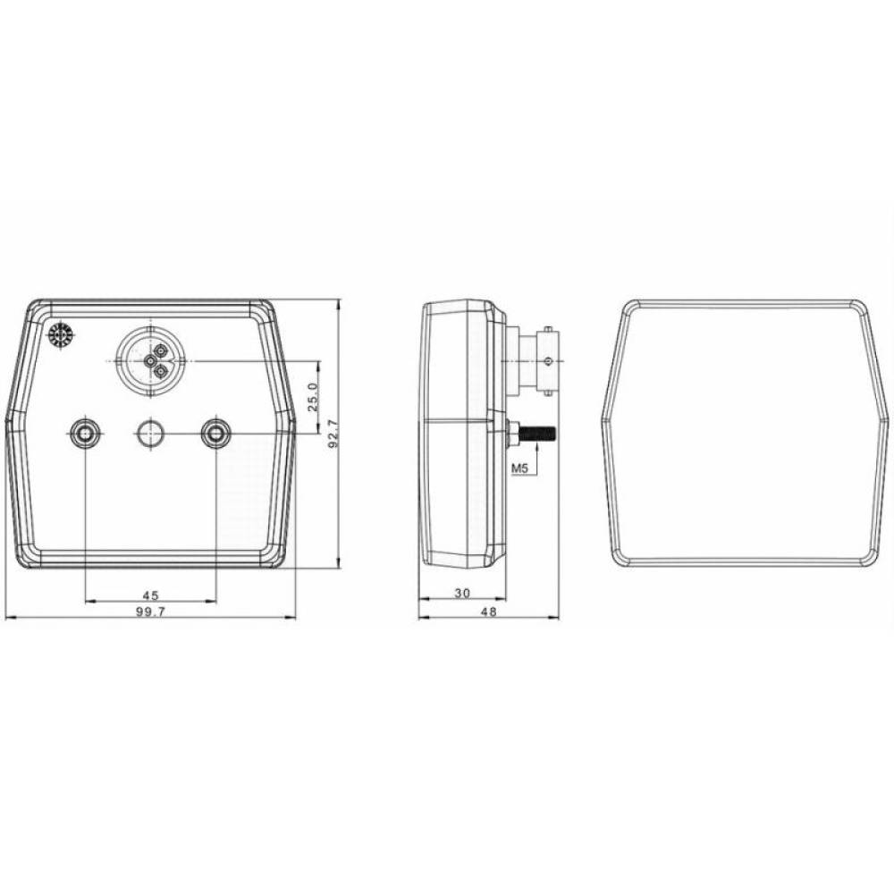 Lampa semnalizare cu pozitie, cu LED, 99.6x93, mufa  FT-225 Bajonet Fristom