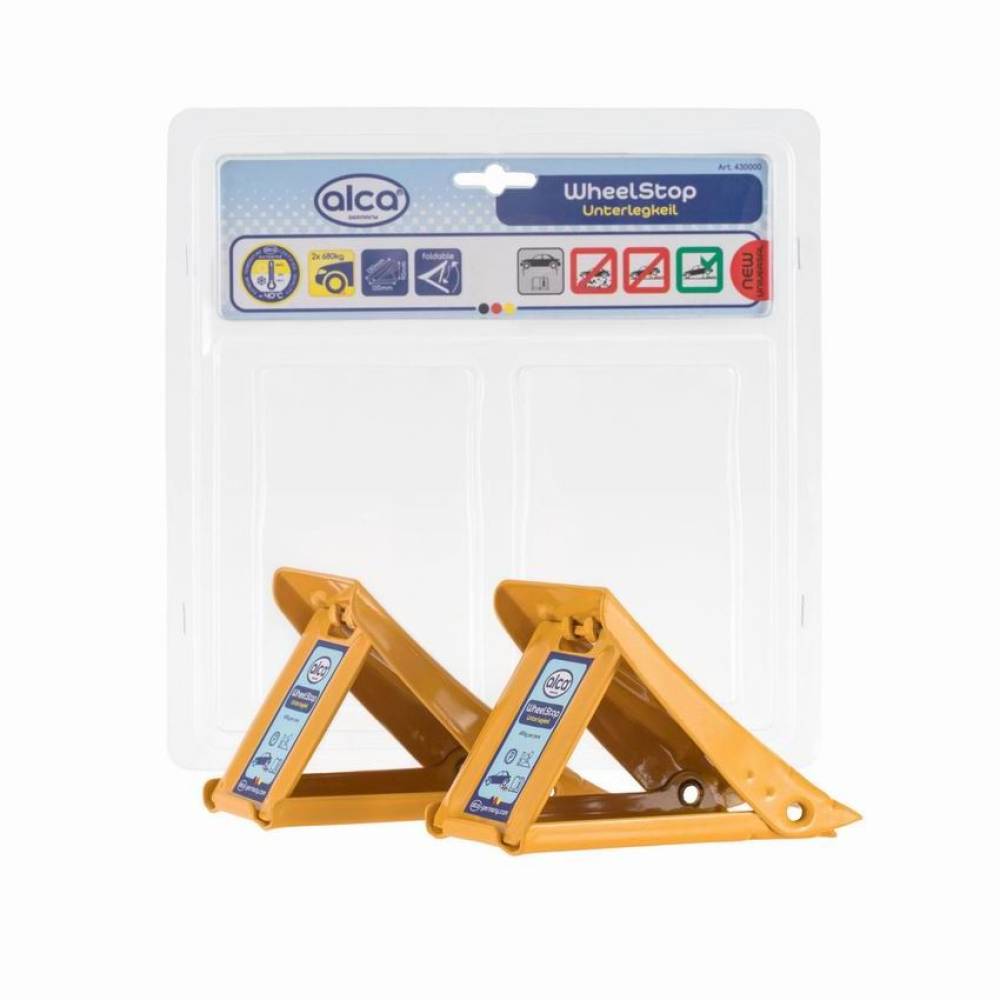 Cala roata, blocator metalic, 680kg/roata, set 2 buc, WheelStop, 430.00 Alca