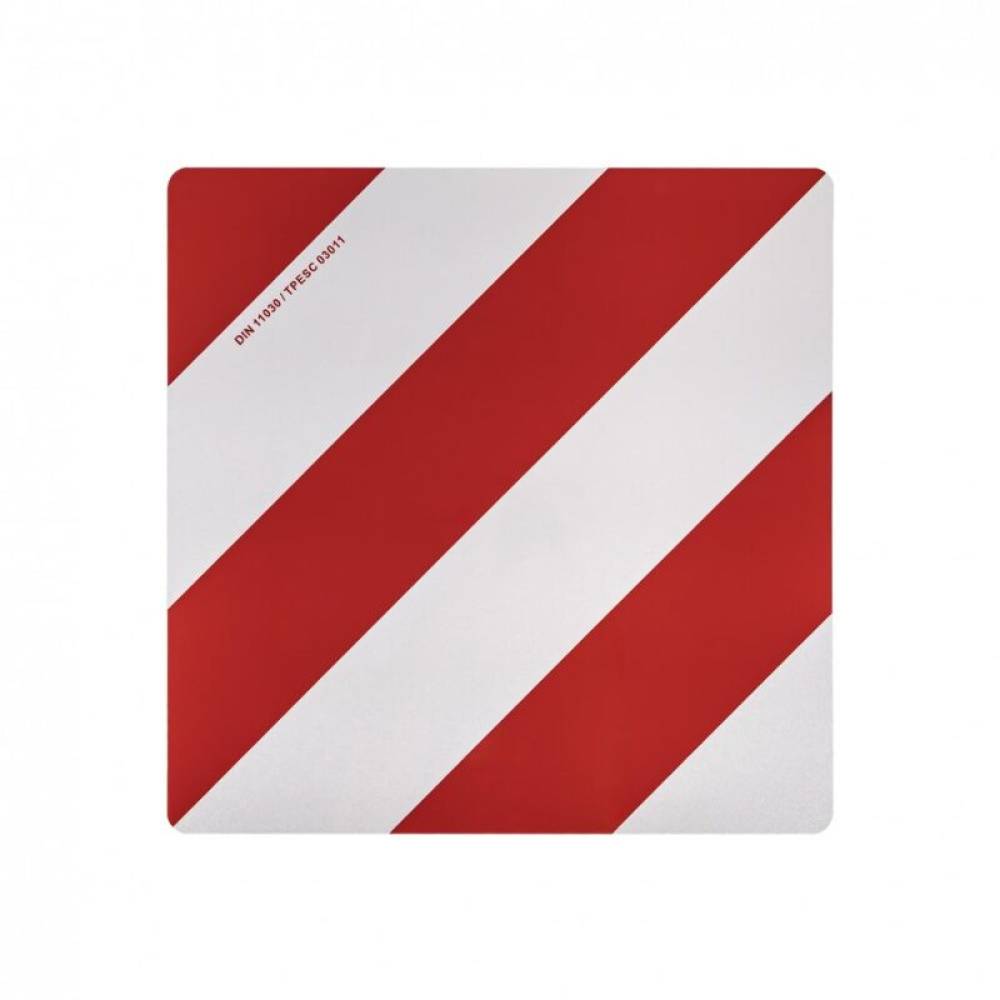 Placa reflectorizanta Gabarit depasit ALB-ROSU, Stanga,  42.3x42.3cm, Mvm Vem0423/L
