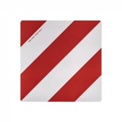 Placa reflectorizanta Gabarit depasit ALB-ROSU, Stanga,  42.3x42.3cm, Mvm Vem0423/L