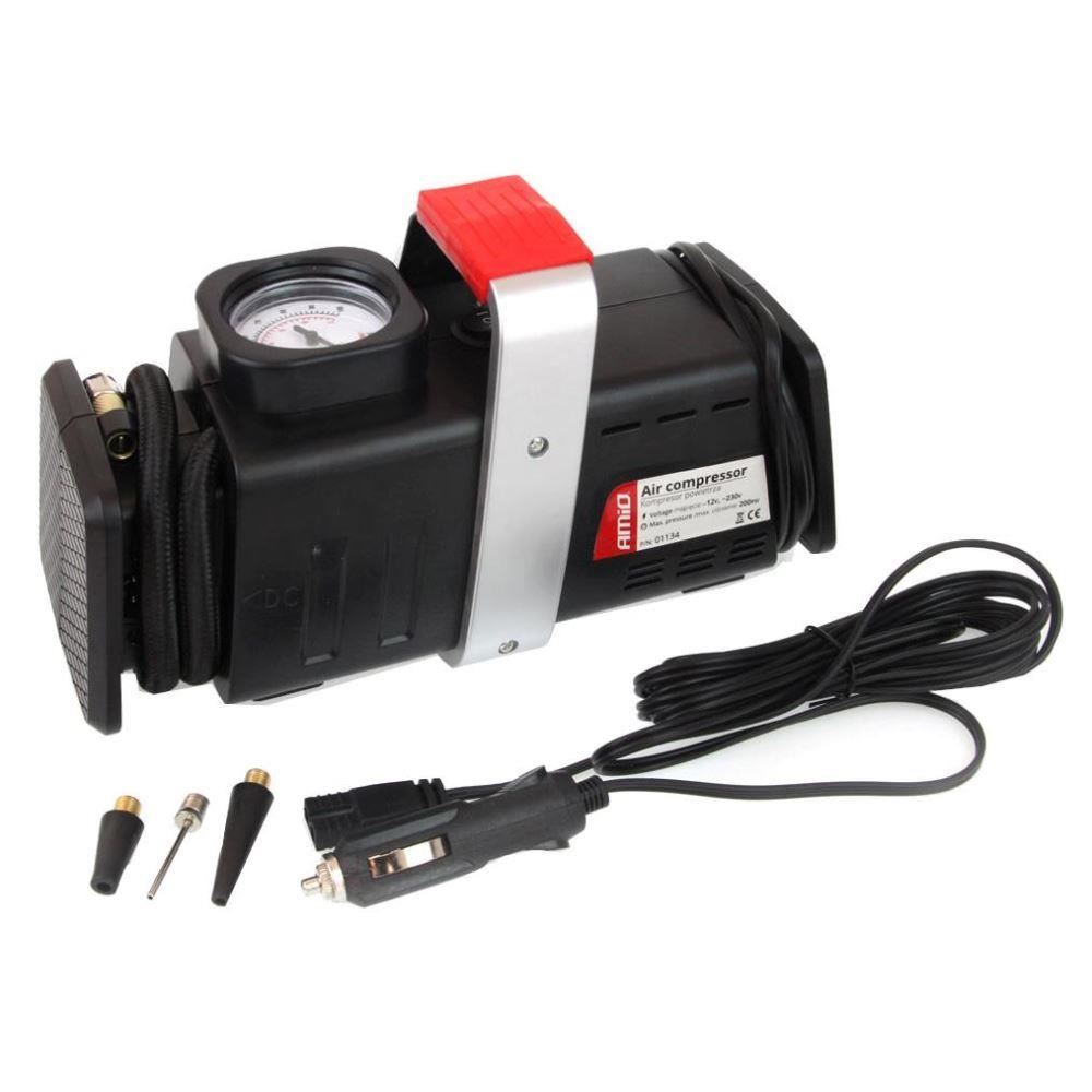 Compresor aer 12V/220V cu 3 adaptori 01134 Amio