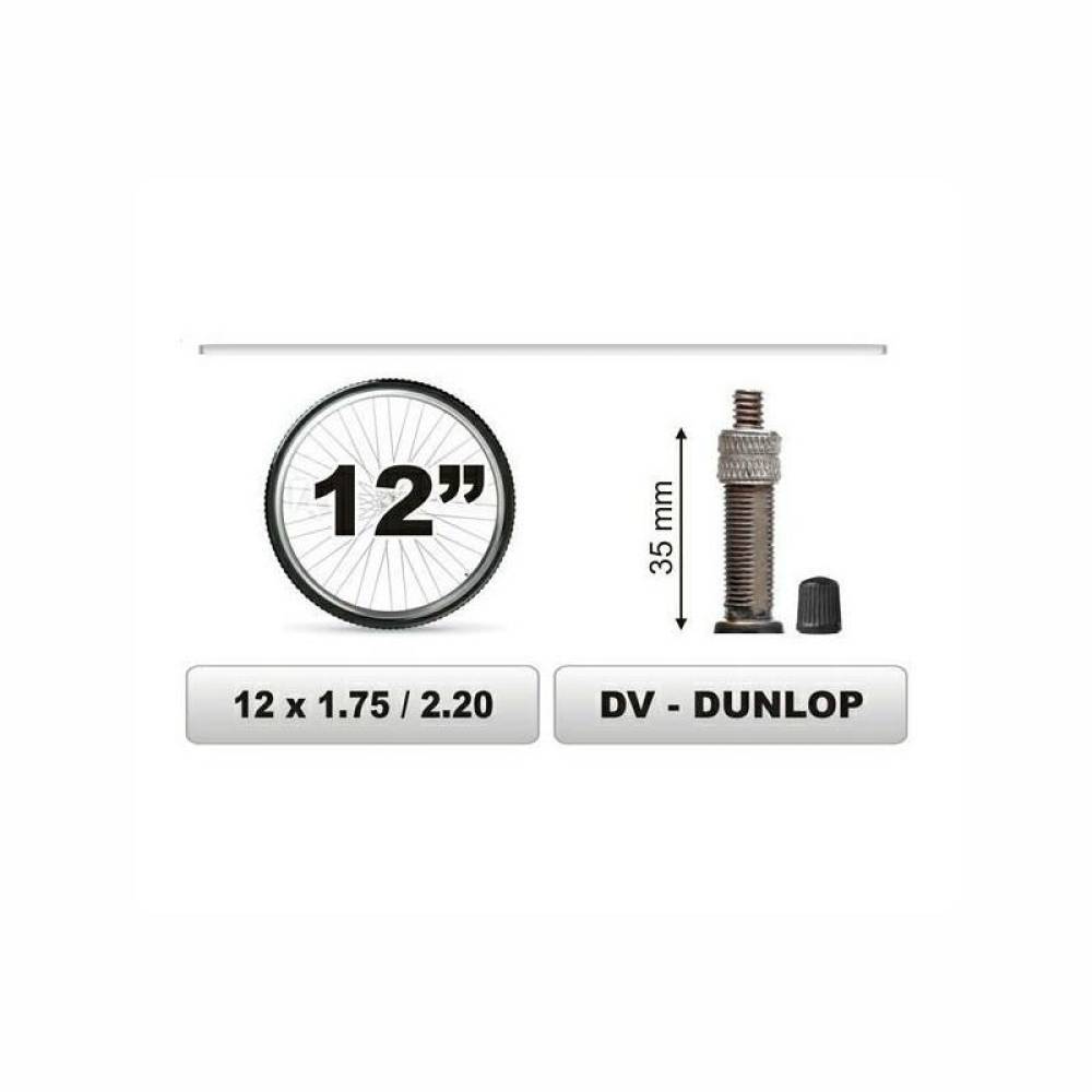 Camera bicicleta 12x1,75/2,20, valva DV Dunlop, 35mm, 68371 CarCo