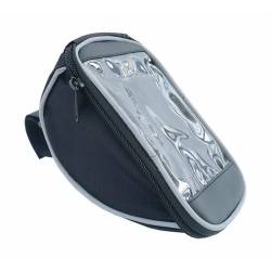 Borseta bicicleta cu husa telefon, prindere pe  ghidon, neagra, 68478 CarCo