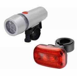 Set far cu lampa spate bicicleta, 5 Super LED-uri fata, 3 LED-uri spate, 68427 CarCo