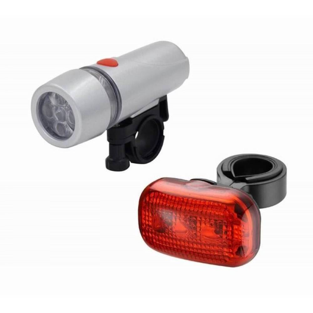 Set far cu lampa spate bicicleta, 5 Super LED-uri fata, 3 LED-uri spate, 68427 CarCo Set far cu lampa spate bicicleta, 5 Super LED-uri fata, 3 LED-uri spate, 68427 CarCo