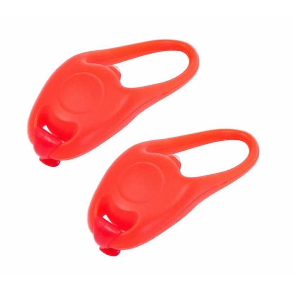 Set 2 lumini bicicleta fata- spate, silicon rosu, 68431 CarCo