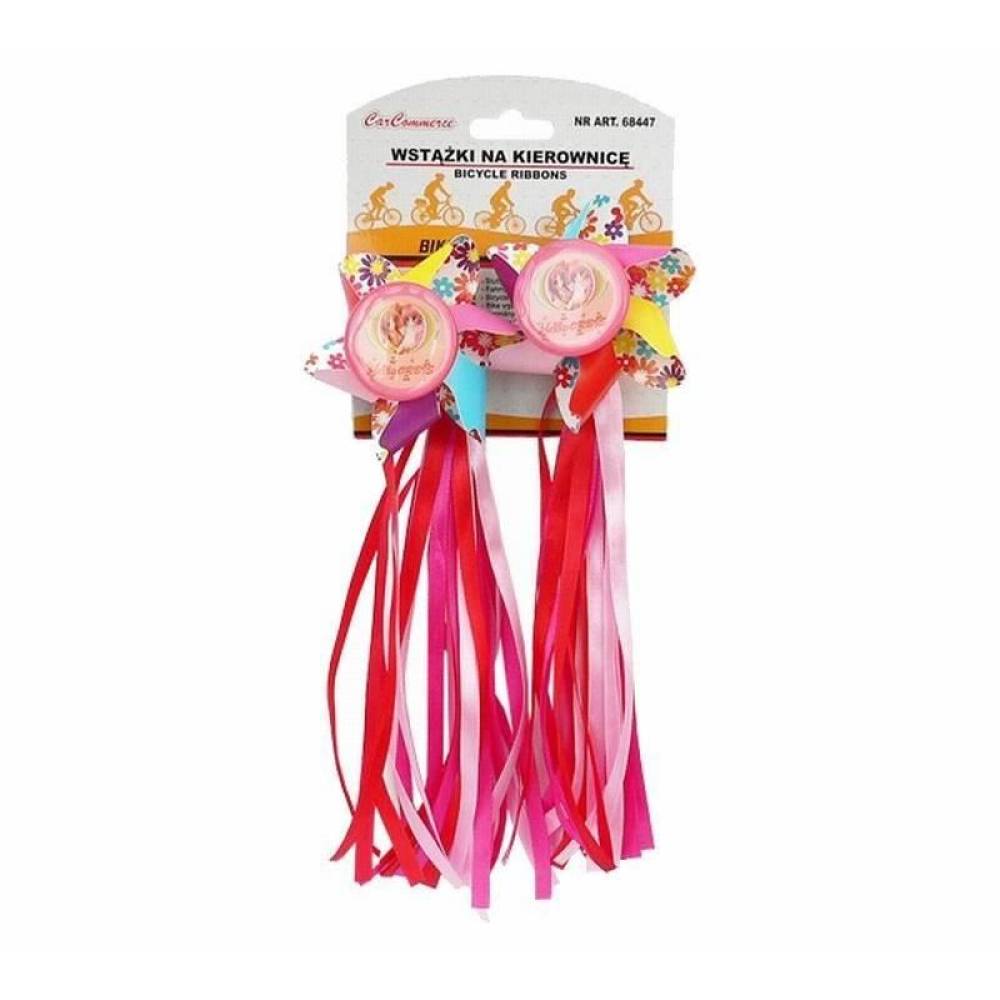 Ornament ghidon cu panglici roz-rosii 68447 CarCo