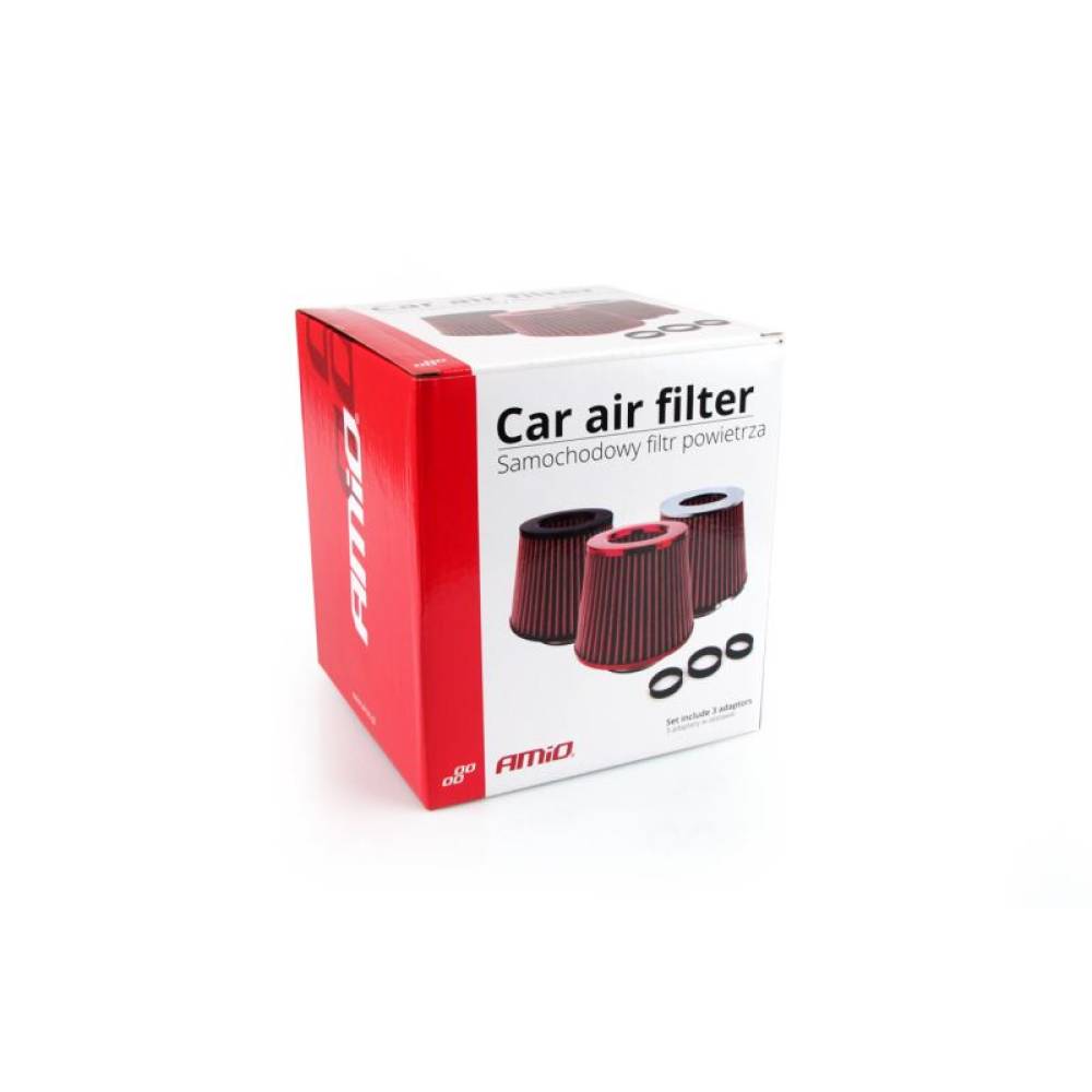 Filtru aer sport Carbon, 3 adaptori montare, 01713 Amio