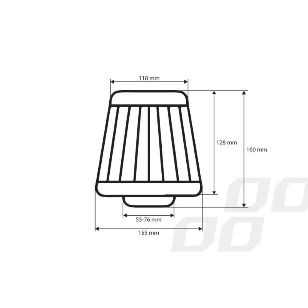 Filtru aer sport Carbon, 3 adaptori montare, 01713 Amio