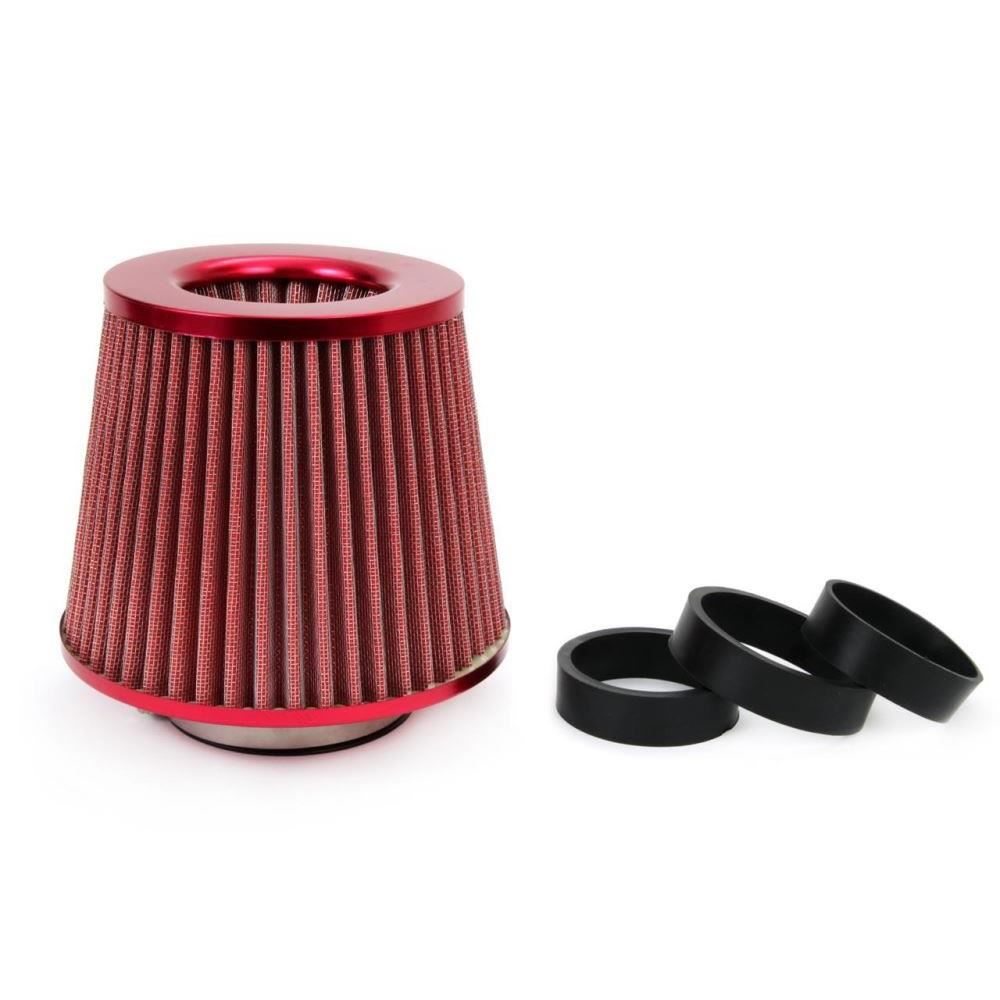 Filtru aer sport mare rosu, conic, cu 3 adaptoare, 01042 Amio Filtru aer sport mare rosu, conic, cu 3 adaptoare, 01042 Amio