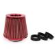 Filtru aer sport mare rosu, conic, cu 3 adaptoare, 01042 Amio Filtru aer sport mare rosu, conic, cu 3 adaptoare, 01042 Amio