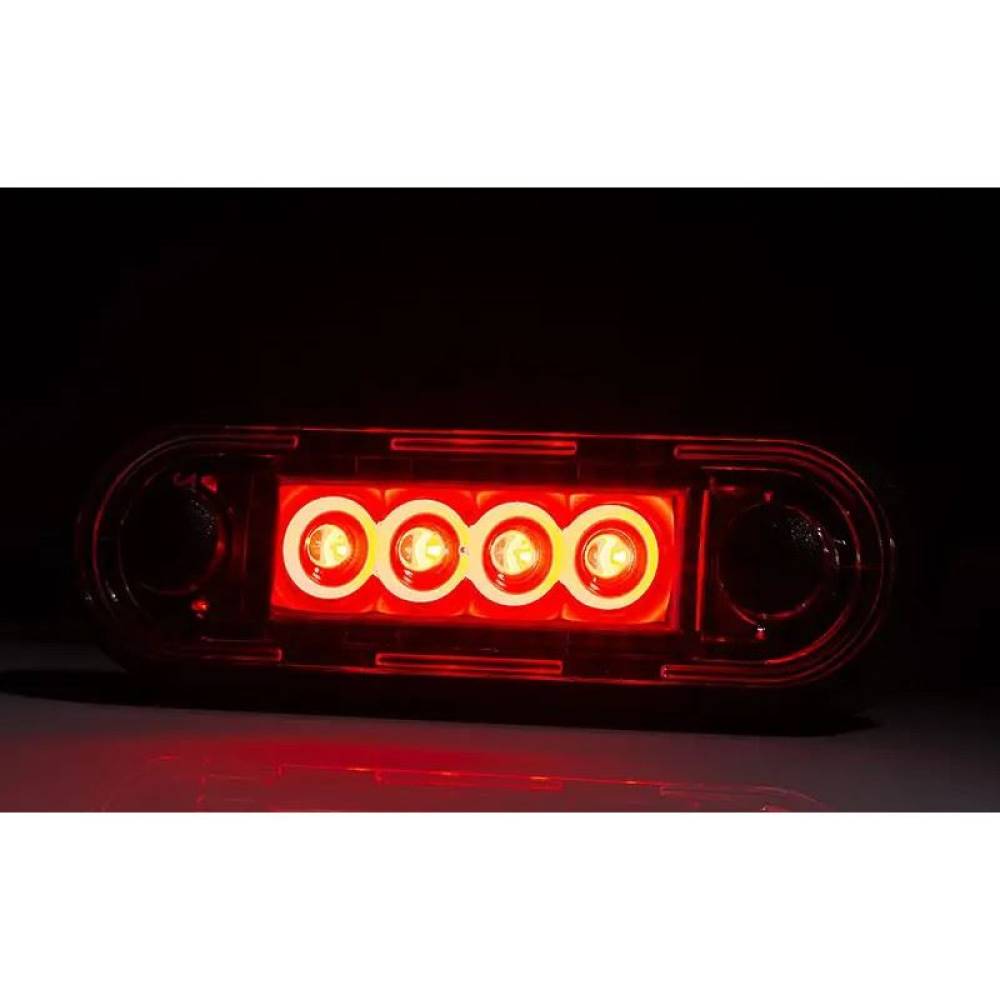 Lampa gabarit, 84x27, LED, slim, rosie, cu 2 garnituri bullbar, , FT-073C Fristom