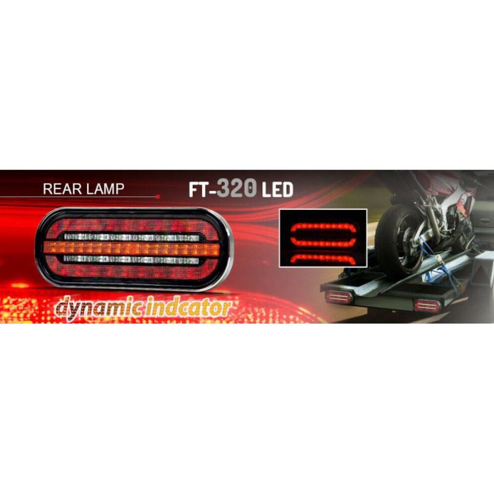 Lampa spate 185x75, 3 functii, LED, semnalizare dinamica, cu mufa si priza suplimentara, FT-320-LED DI Bajonet SS Fristom Lampa spate 185x75, 3 functii, LED, semnalizare dinamica, cu mufa si priza suplimentara, FT-320-LED DI Bajonet SS Fristom
