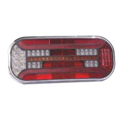 Lampa spate 302x130, LED, 6 functii, cu ceata si mers inapoi, cu semnalizare dinamica, stanga FT-600 L Fristom