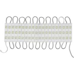 Modul LED 3 SMD-uri injectate, 12V, lumina galbena, 3 x 5730, 20 buc/folie