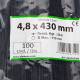 Set 100 coliere plastic 430x4.8mm, negre, 300029N Damesa