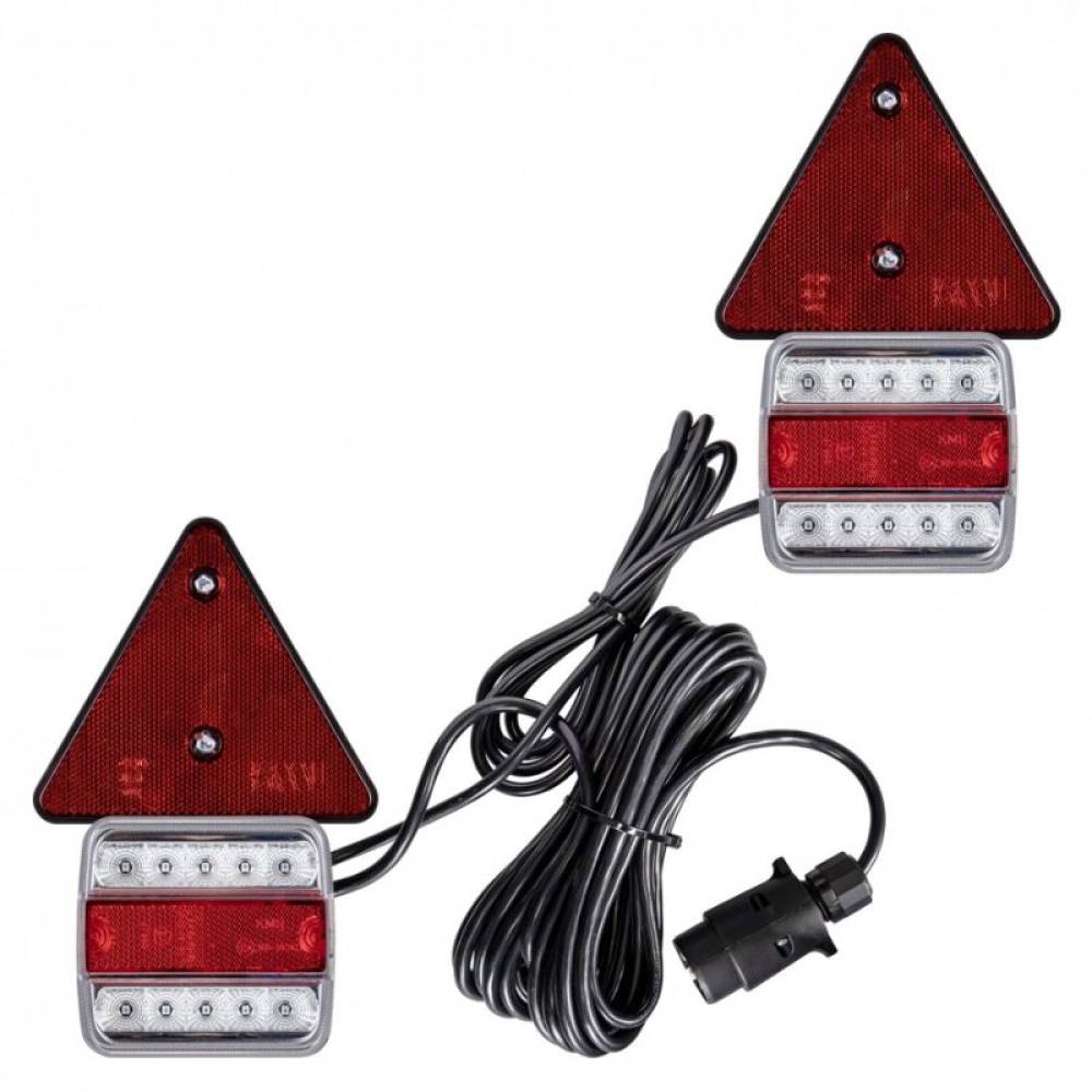 Kit lampi remorca 100x90, cu LED, cu numar si magnet, cablu 7.5m, Dafa, L1856 Truckled