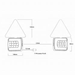 Kit lampi remorca 100x90, cu LED, cu magnet si cablu, 7,5m, Dafa L1853 TruckLed