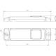 Lampa gabarit 100x32, LED, alba, cu suport cu 2 urechi, 12-36V, FT-018/B Fristom