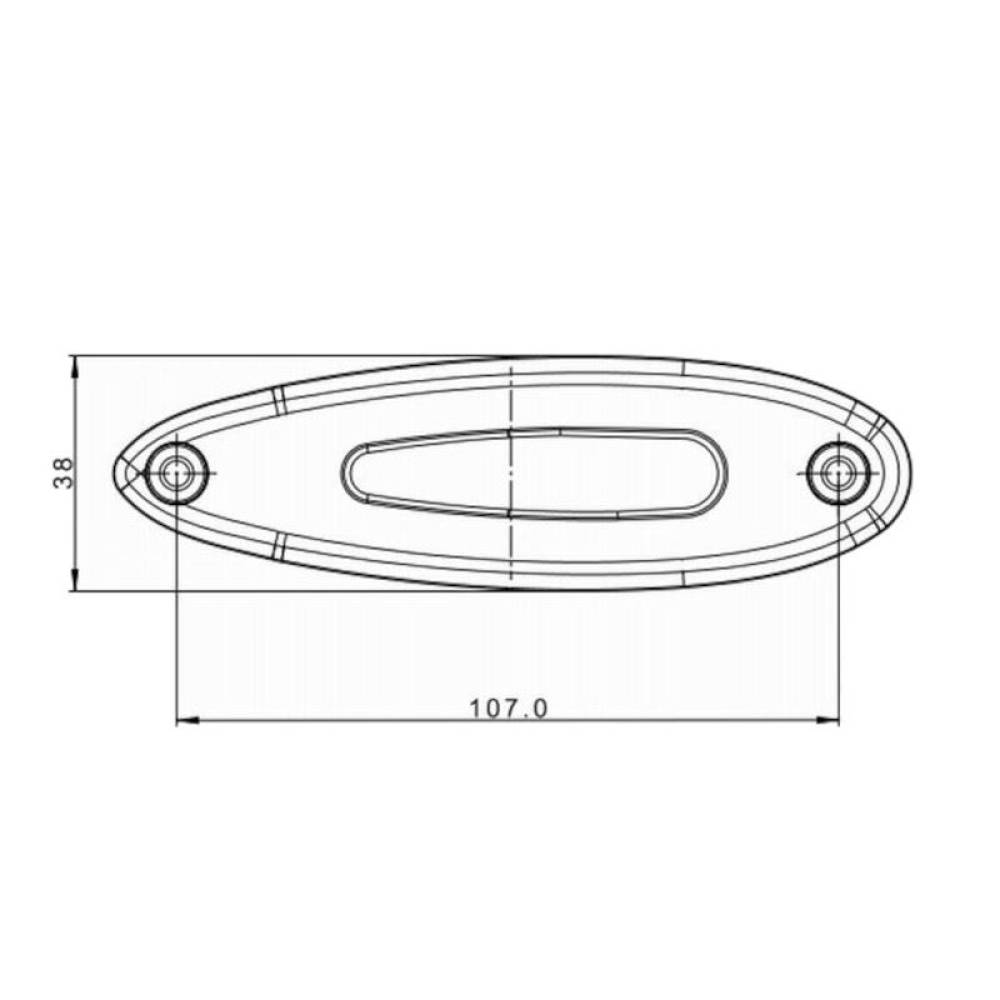 Lampa gabarit 107x38, LED, alba, FT-076 B Fristom