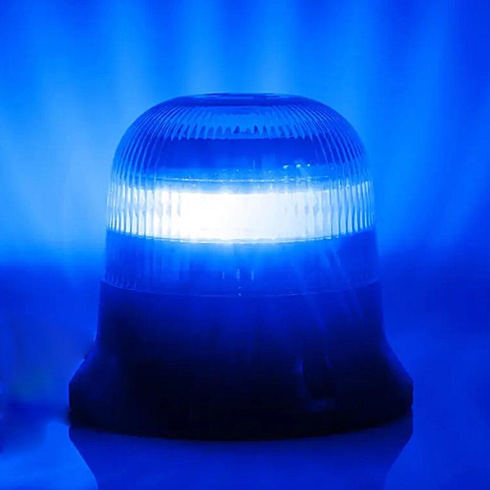 Girofar 12/24V, h204, 9 LED-uri, prindere pe tija flexi, albastru FT-150 DF N LED PI Fristom