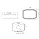 Lampa gabarit, 63 x42, LED, galbena, FT-001-Z Fristom