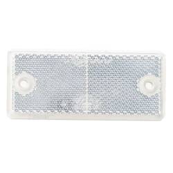 Catadioptru dreptunghiular cu gaura, alb, 94x44 DOB-42 B Fristom