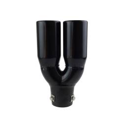 Ornament toba interior 38(57), exterior 133x63, L225  2 tevi rotunde, negru 02194 Amio