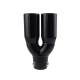 Ornament toba interior 38(57), exterior 133x63, L225  2 tevi rotunde, negru 02194 Amio