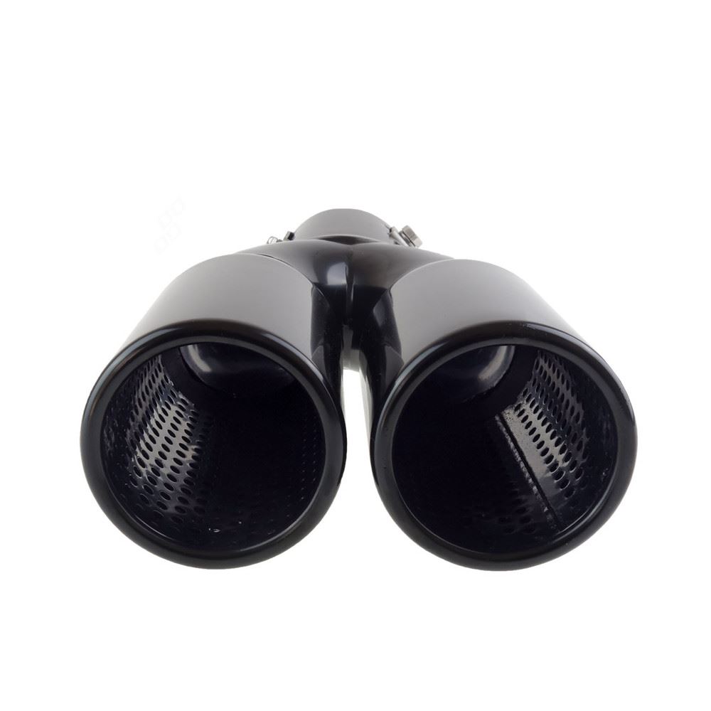 Ornament toba interior 38(57), exterior 133x63, L225  2 tevi rotunde, negru 02194 Amio