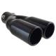Ornament toba interior 38(57), exterior 133x63, L225  2 tevi rotunde, negru 02194 Amio