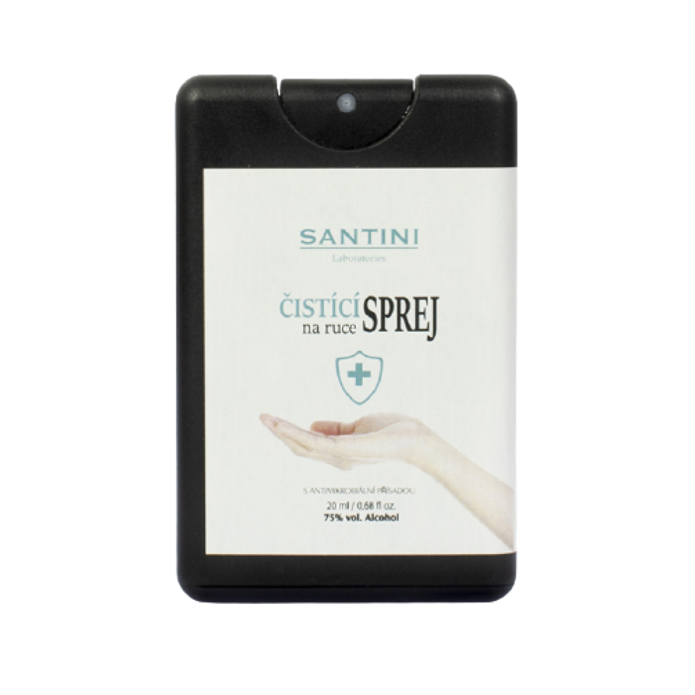 Spray antibacterian maini, alcool 75% 20ml, SANTINI