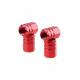 Ornament capacele valva rotunde, rosii, set 4 bucati 02238 Amio