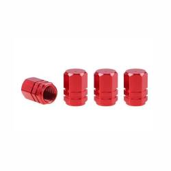 Ornament capacele valva rotunde, rosii, set 4 bucati 02238 Amio