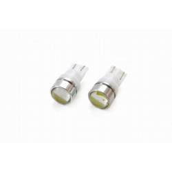 Set 2 becuri T10, 3 LED-uri COB HP, 12V, W5W, 1,5W, lupa si metal 01624 Amio