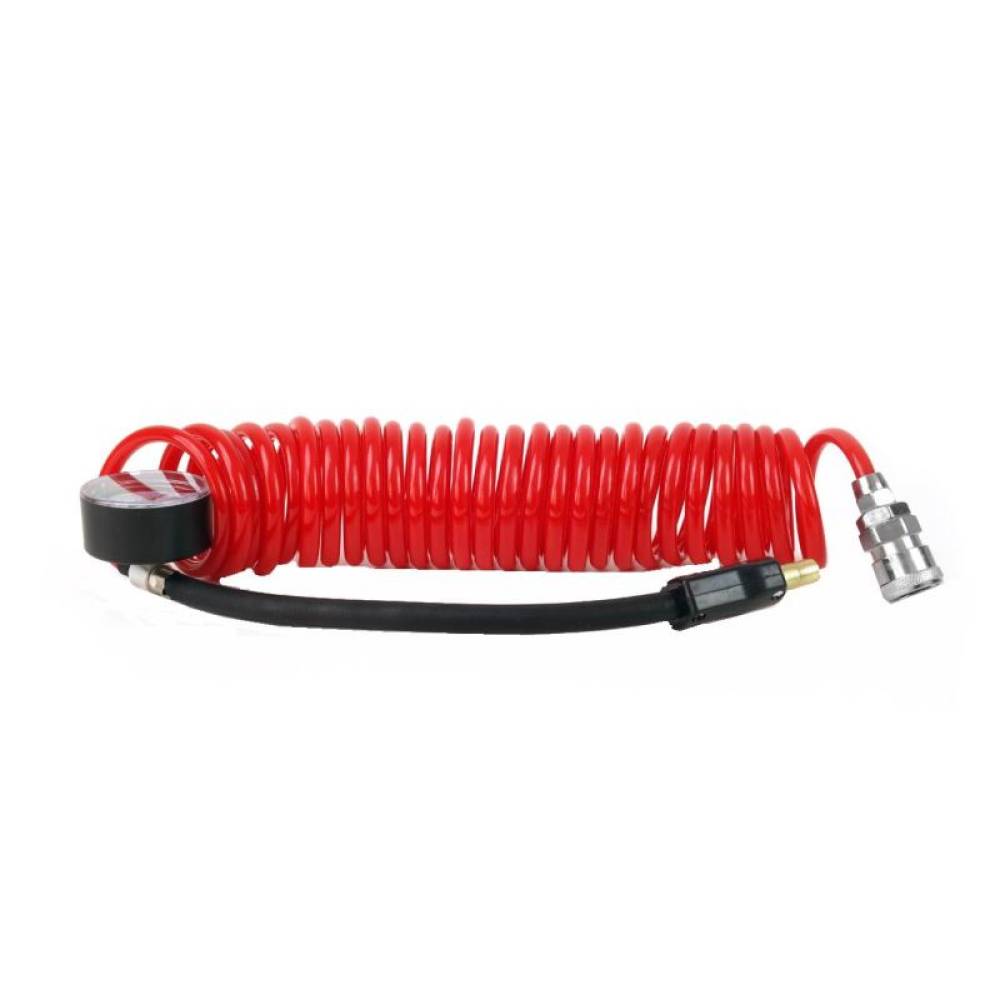 Compresor aer 12V, 10bar, 2 cilindri, cu furtun cu manometru Acomp04 01136 Amio