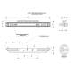 Lampa gabarit 255x24, LED, galbena, cu suport Hor49 LD 565 Horpol