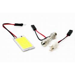 Bec T10, C5W, 18 LED-uri COB, 12V, 1W, cu adaptor T10 si sofite Vertex, 01621 Amio
