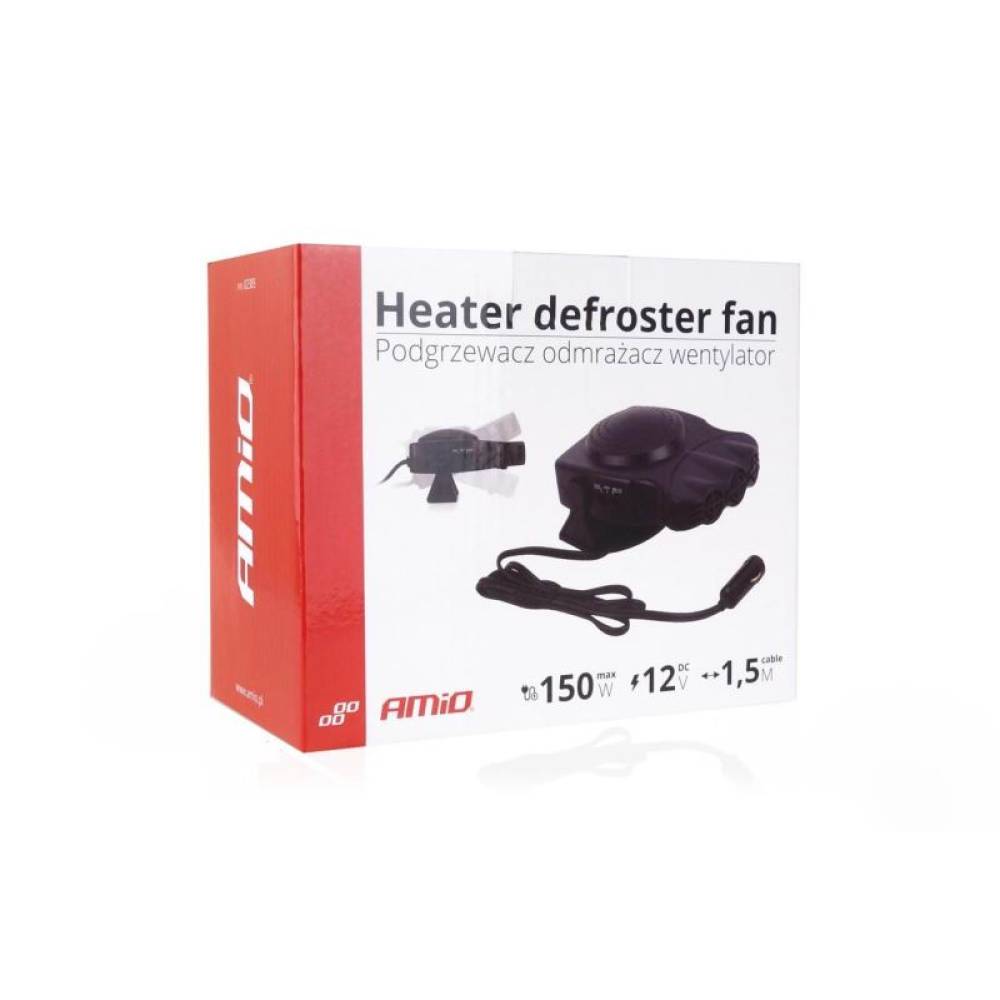 Ventilator 12V, 3 in 1 cu aeroterma si functie dezghetare parbriz, 150W 02385 Amio