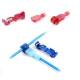Mufa, conector rapid tip T, 0,5-1mm2, 10A, rosii, 5 bucati, 02343 Amio